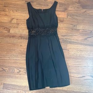 Vintage Cute Little Black Lace Embellished Dress!